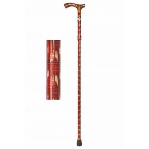 プリントステッキ 5折り4段階調整/やすらぎ