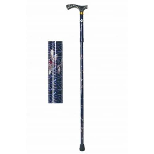 プリントステッキ 5折り4段階調整/夕焼けこやけ