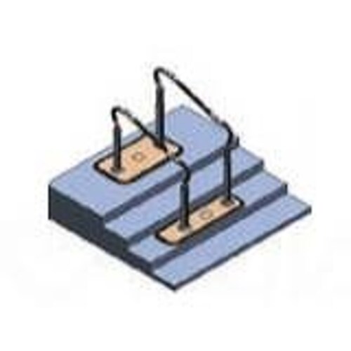 手すり スムーディ/両手すり/ステップタイプ