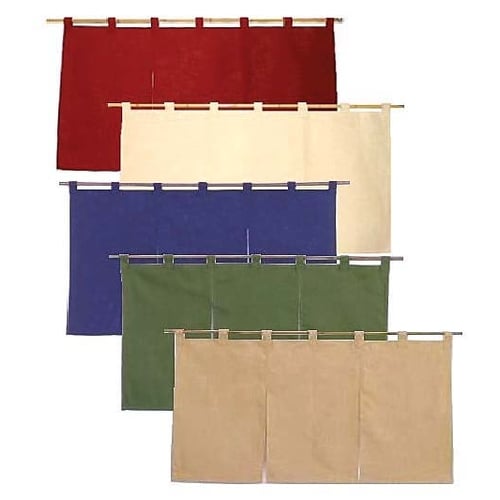 半間のれん 綿麻無地 001−02 ボルドー