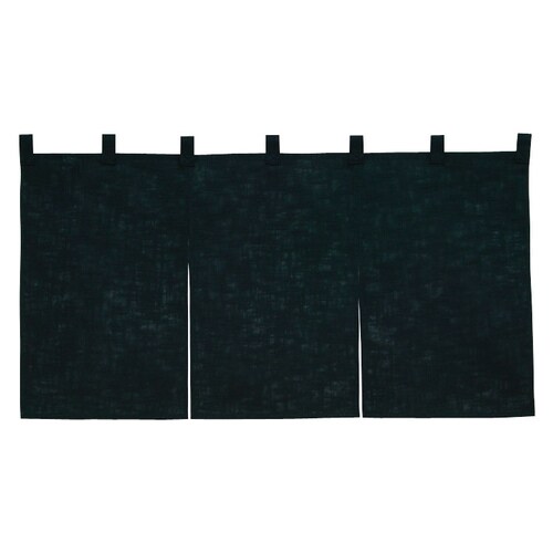 半間のれん 綿麻無地 001−02 黒