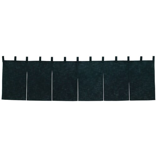 カウンターのれん 綿麻無地 001−10 黒