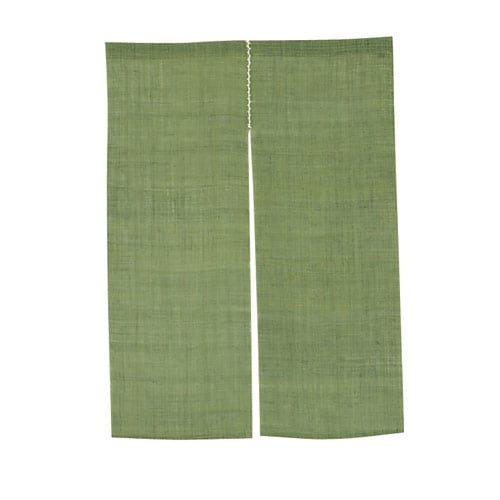 本麻のれん 万葉 無地 うぐいす