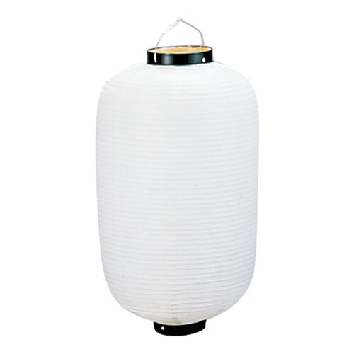 ビニール提灯長型 《12号》 白ベタ b76