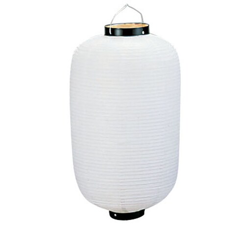 ビニール提灯長型 《9号》 白ベタ b7