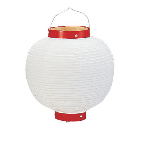 ビニール提灯丸型 《13号》 白ベタ b98