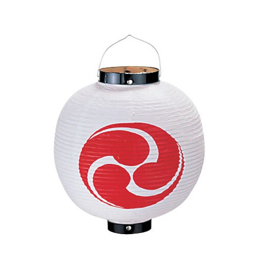 ビニール提灯 10号 丸型 巴(二面)