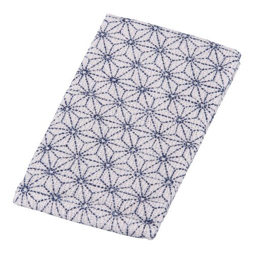 和風柄 ボディタオル 麻の葉(紺)