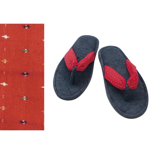 hanao スリッパ 十字かすりだいだい(10足入