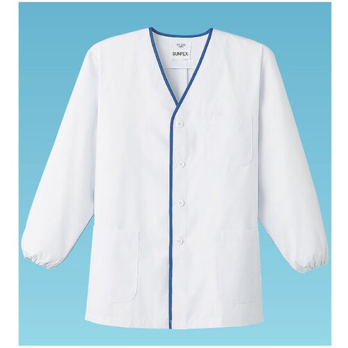 男性用デザイン白衣 長袖 FA−346 S