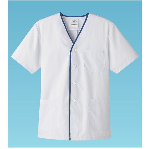 男性用デザイン白衣 半袖 FA−347 3L