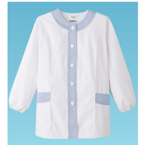 女性用デザイン白衣 長袖 FA−720 LL