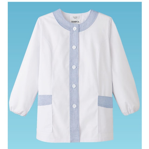 女性用デザイン白衣 長袖 FA−720 4L