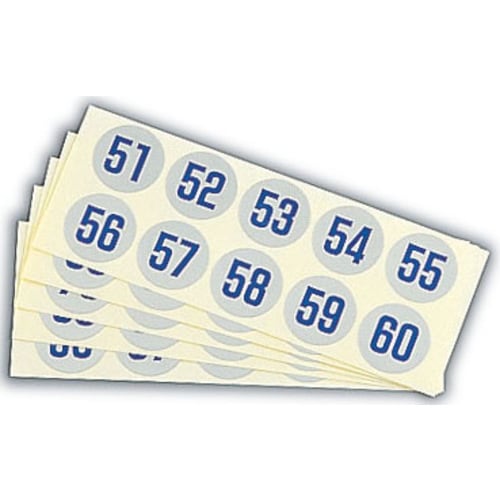 連番シール シルバー 青文字 22397