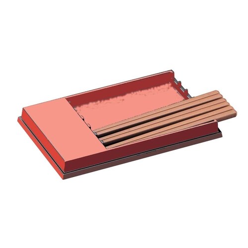 ABS箸トレー 6膳用 赤 M10−991