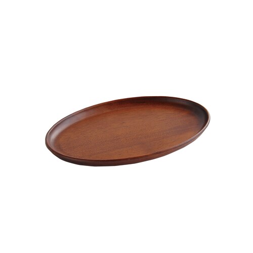 木製カフェトレイ オーバル ブラウン