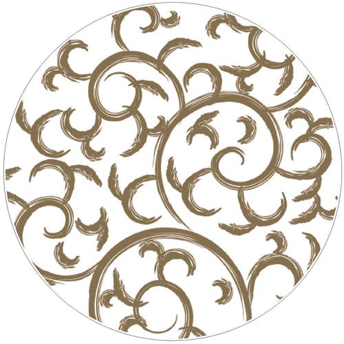 紙コースター 唐草(100枚入) 12806 茶