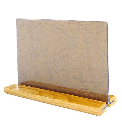 木製足付きメニュー立 ナチュラル 中