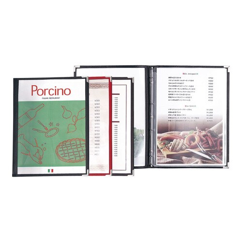 メニューブック スリムB−ABW−L 赤