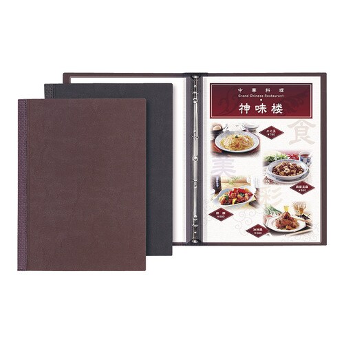 メニューブック スリムB−LUP−BT 黒