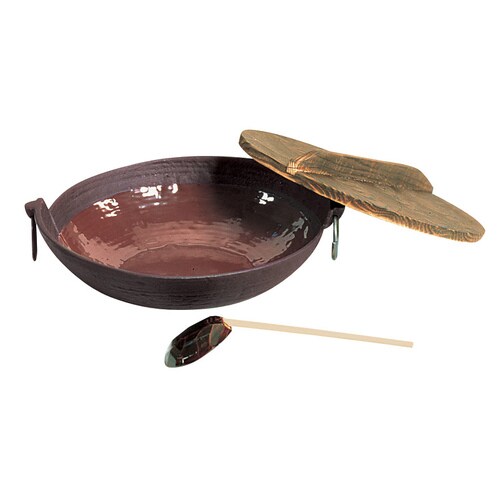 五進 鉄ちり鍋(内面茶ホーロー仕上) 24cm