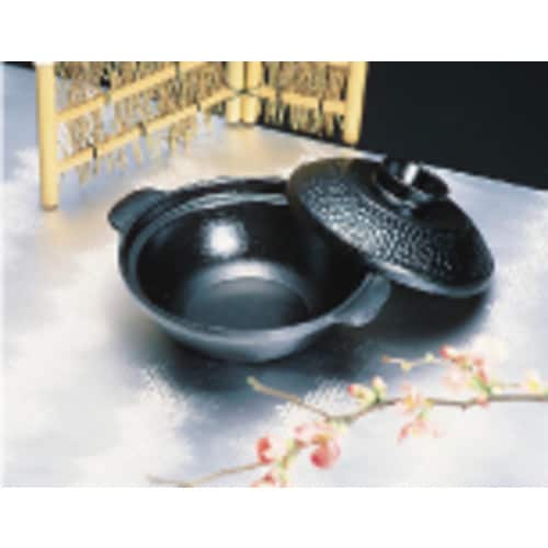 アルミ 槌目寄せ鍋(黒)18cm