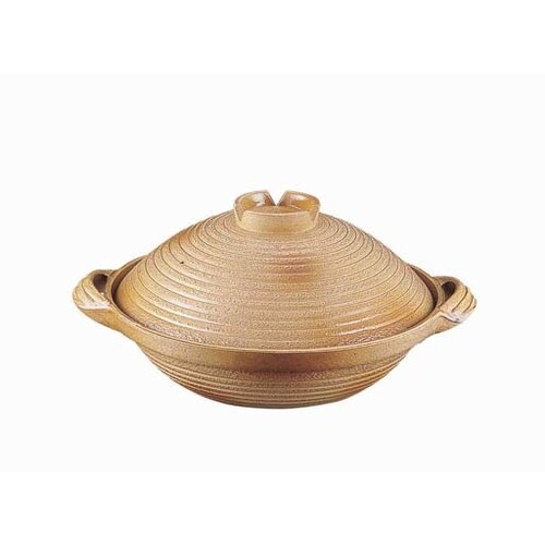 アルミ 電磁用手造り土鍋 楽鍋(新幸楽) 27cm