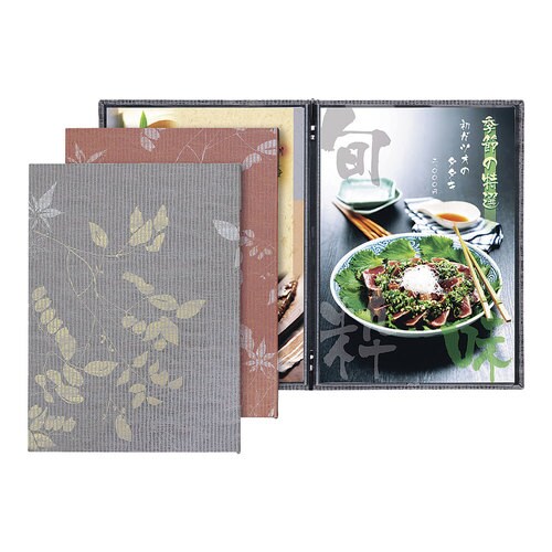 和風メニューブック WA−4 グレー