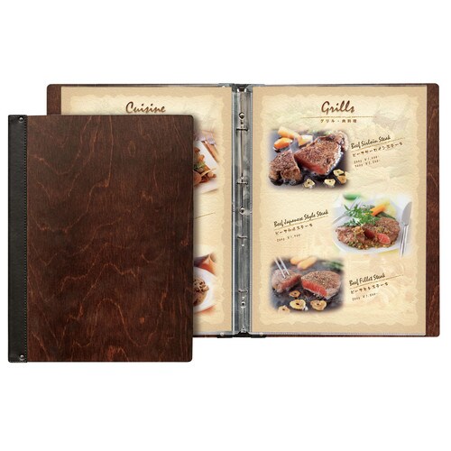 木製メニューブック スリム−B・SHO−105