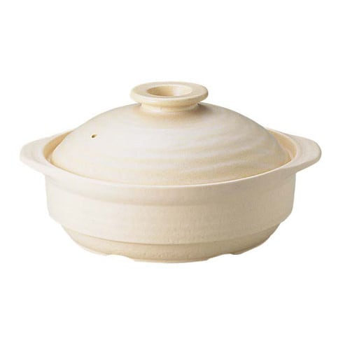 IHサーマテック土鍋 ベージュ 8号 ME083