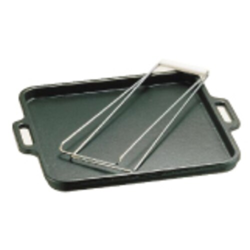 鉄オイル焼角型(専用ハンドル付)25×30cm