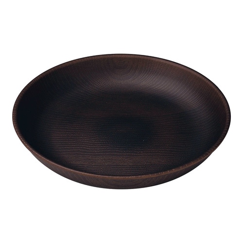 WOOD ラウンドプレート 21 ダークブラウン