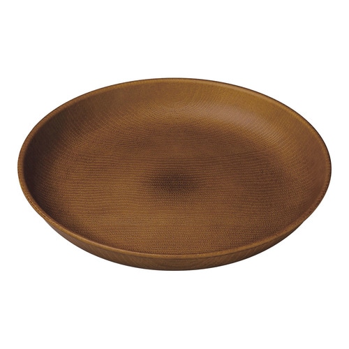 WOOD ラウンドプレート 24cm ブラウン
