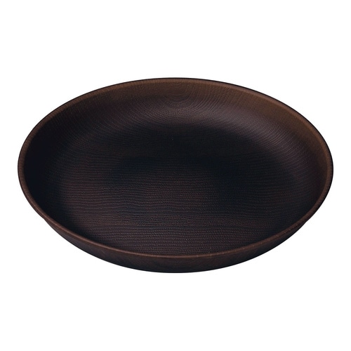 WOOD ラウンドプレート 24 ダークブラウン