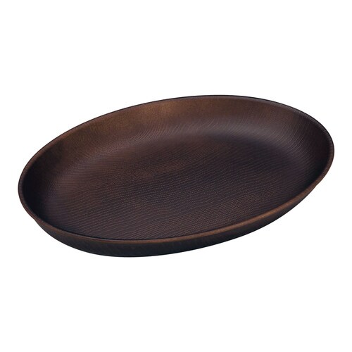 WOOD オーバル 275×200 ダークブラウン