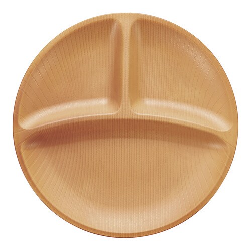 ウォールナ 3ツ仕切プレート 25 ライトブラウン