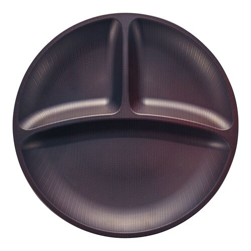 ウォールナ 3ツ仕切プレート 25 ダークブラウン