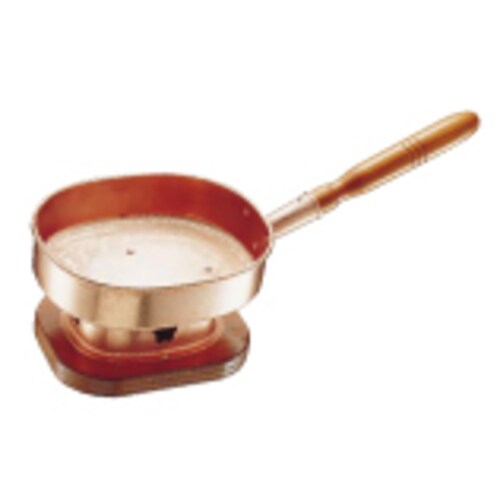 銅木柄台付十能