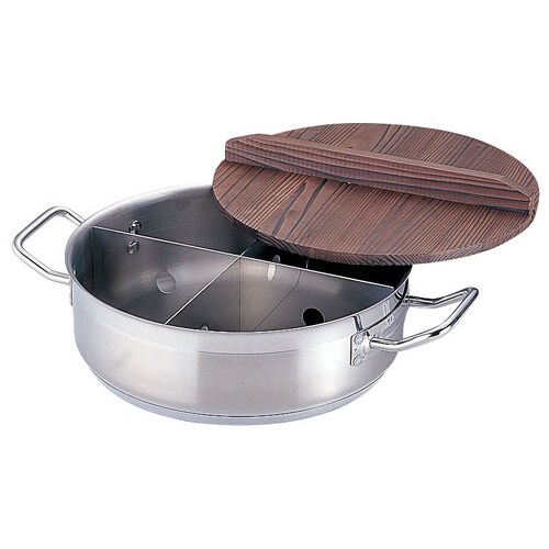 21−0 プロ 電磁用丸型おでん鍋 (木蓋付) 小