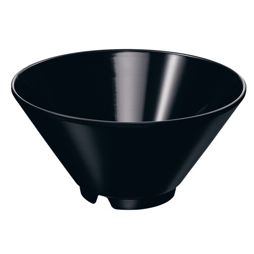 メラミン ヌードルボール 19cm 黒