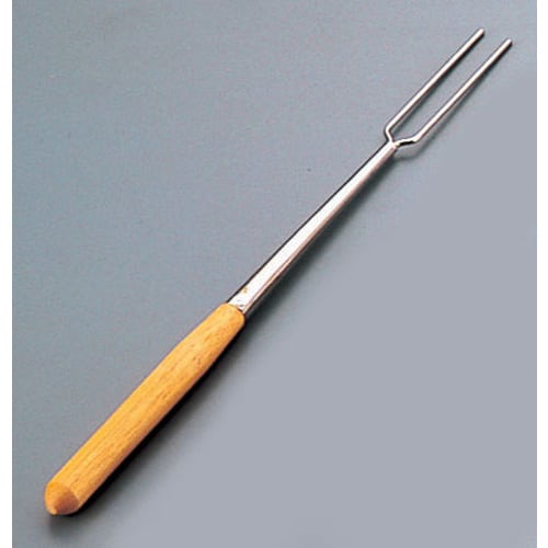 (T)木柄チョコレートフォーク 2本先