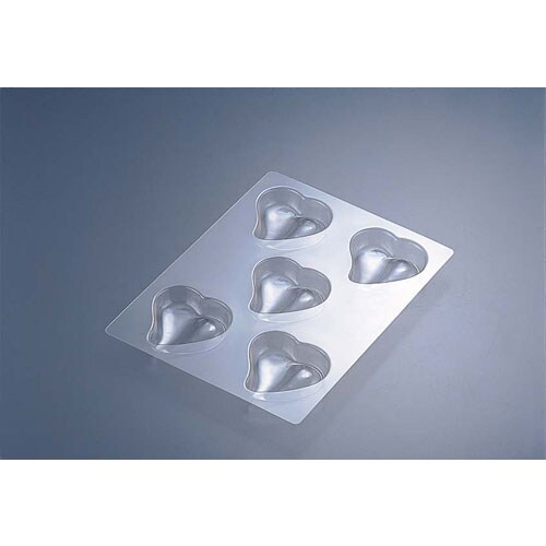 チョコモールド ハートカーブ5P No.1923