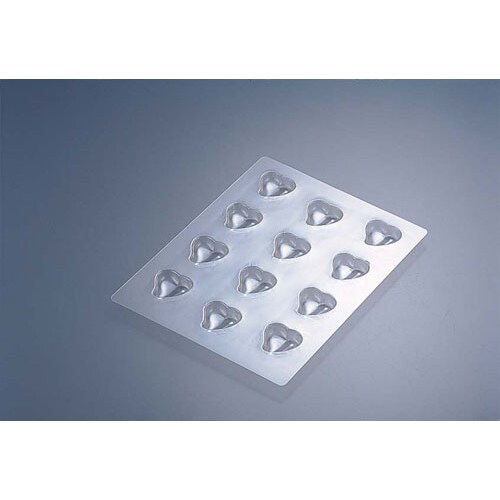 チョコモールド ハートカーブ12P No.1185