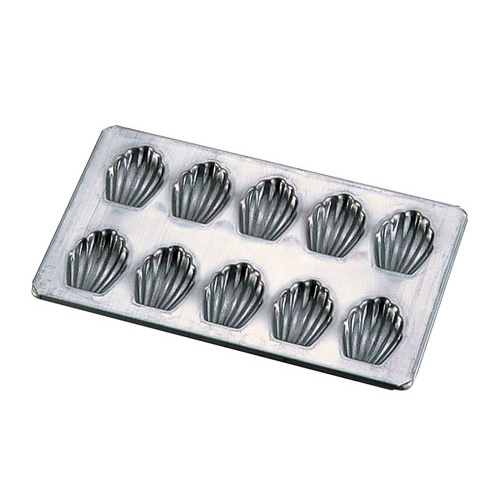 シリコン加工マドレーヌ貝型 10ヶ取 No.148