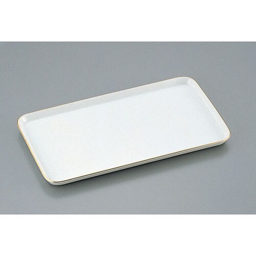 陶器製ケーキトレー角型 EM−16−WS(金線入)