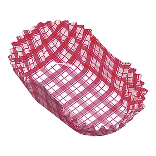 紙カップ ココケース小判型(500枚入) 9号 赤