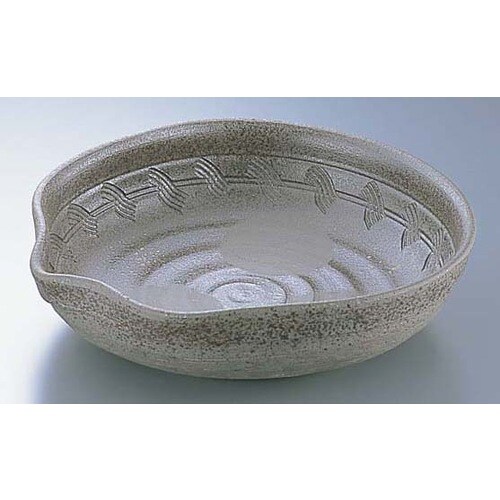 炭化土ぼたもち8.5大皿 深 B03−30