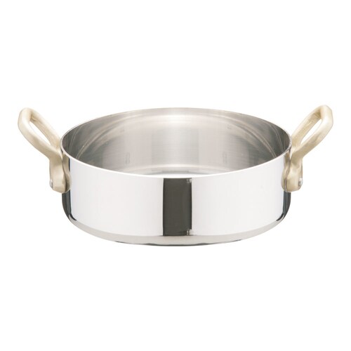 UK18−8プチパン 両手浅型鍋(蓋無) 10cm