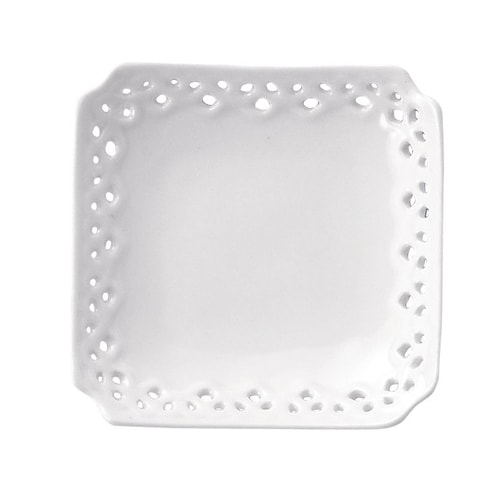 ピッコロビアンカ スクエア ディッシュ 4インチ