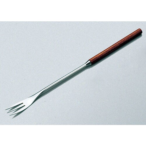 木柄フォンデュフォーク (12本組) 3本刃
